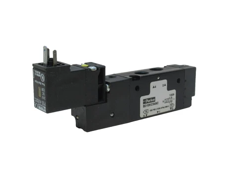 (NEW) PARKER B310KC549C 150psi Double Solenoid Valve 4-Way With 24V Coil