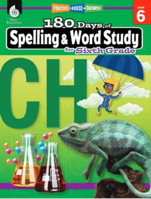 180 Days of Spelling and Word Study for Sixth Grade (Gr - Paperback NEW Rhoades,
