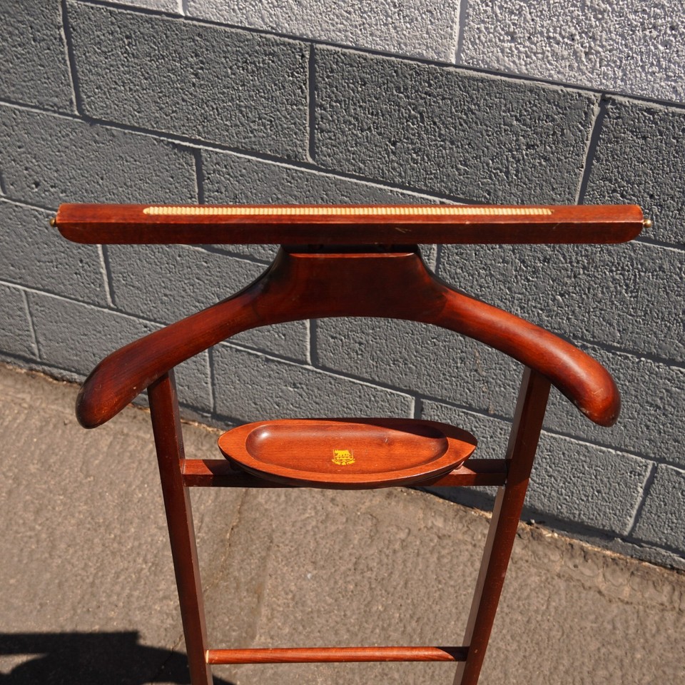 Vintage Clothes Valet Butler Stand Suit Hanger Clothing Tie Rack 18x34