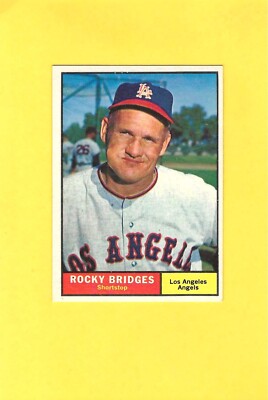 1961 Topps #508 Rocky Bridges LA Angels NM to MINT Beauty