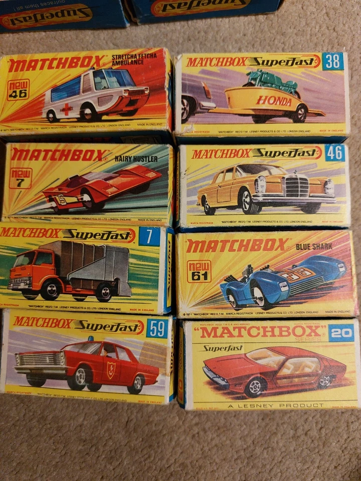 MATCHBOX SUPERFAST CAR COLLECTION IN BOXES DIECAST FIRE TRUCK MERCEDES ROLLS - Image 4 of 4