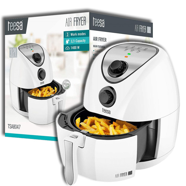 Teesa Air Fryer 3.2L 1400W Oil-Free White Hot Air Fryer Healthy Food