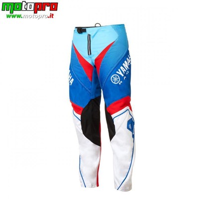 YAMAHA Pantaloni ADULTO GYTR MX AZZURRI/ROSSI/BIANCHI | eBay