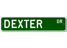 Dexter Drive Street Sign Personalized Custom Last Name Metal Sign - Aluminum