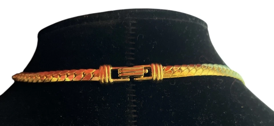 Collar Swarovski Genuino Tono Dorado Collar Colgante Lágrima Foto 4 de 4