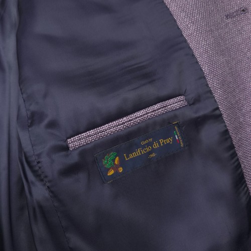 $ 598 Bloomingdales lavendel lila Hopsack Sport Mantel Jacke Herren Größe 42L - Bild 9 von 12