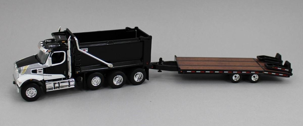 DCP 1:64 *BLACK* Western Star 49x Dump Truck w/Beavertail DCP 1:64 *BLACK* Western Star 49x Dump Truck w/Beavertail