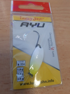 NEU Lucky John AYU Angel Löffel Köder Haken 2.4g WEISS GELB für Barsch Forelle