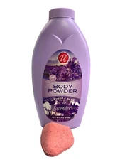 U Body Powder Lavender 8oz with one Eleganceinlife Bombs Rock Multi  Scenes