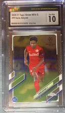 2020 Topps Chrome UEFA Karim Adeyemi CGS 10 Gem Mint Borussia Dortmund Rookie