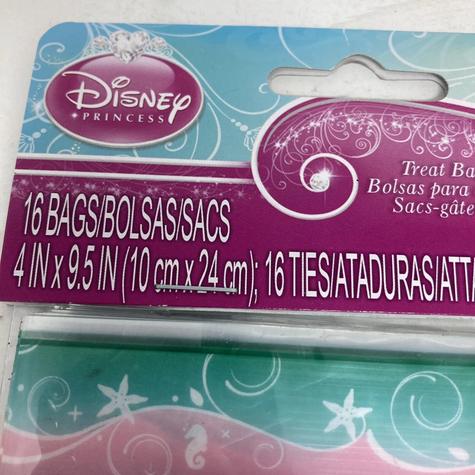 2x Wilton Disney LITTLE MERMAID Treat Bags Set of 16 ~ 32 Total~ Free Shipping! - Image 3 of 4