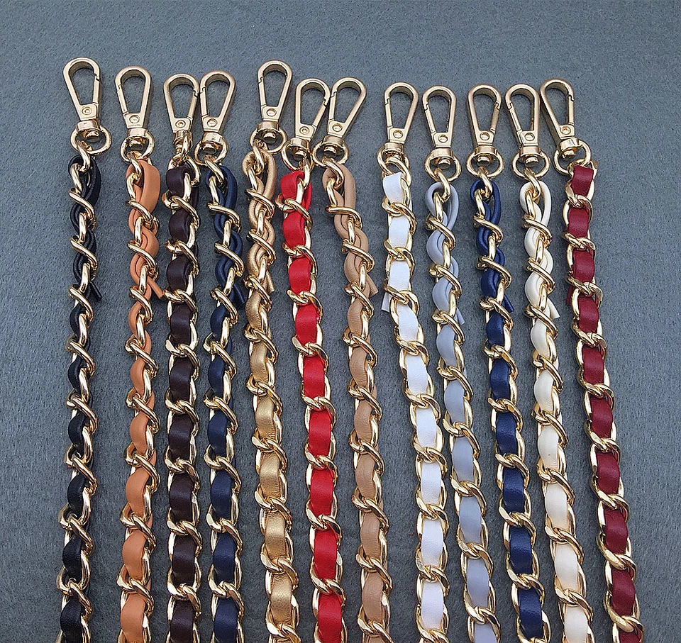 Bandolera de cuero de repuesto con cadena bandolera bolso de mano correa Foto 2 de 3