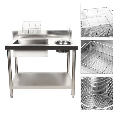Breading Table Manual Station Chicken Fish Fried Worktop Prep Station Commercial