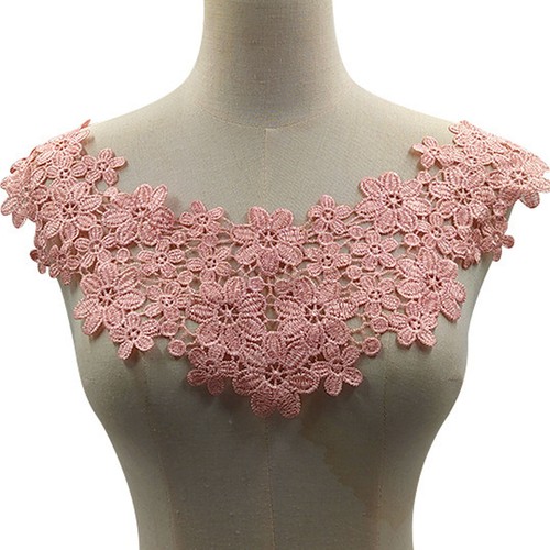 Flor Collar Adorno Guipure Tela Aplique para Atuendo Vestido - Imagen 18 de 28