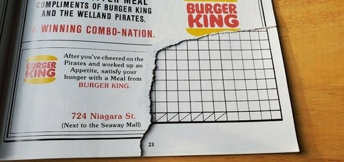1989 Welland Pirates Souvenir Scorebook Pittsburgh New York Penn coupon tears - Picture 2 of 7