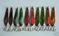 10 NEW Assorted Spoon Metal Fishing Lure Bait...