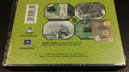 Hearts of Iron PC Italian Edition Reprint New&Sealed - Picture 3 of 3