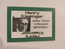 PERSPECTIVE Time Line Game HENRY KISSINGER 1992 card used History free ship