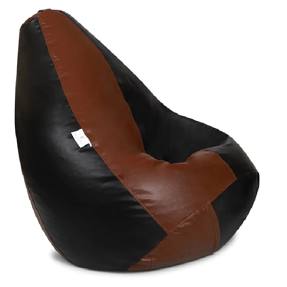 Funda de sofá para silla Bean Bag con funda para reposapiés imitación cuero sin frijoles XXXL Foto 2 de 4