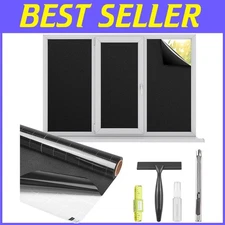 Black Window Film 45.2" x 78.7" - Privacy & Light Blocking
