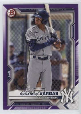 2021 Bowman Draft Purple 84/250 Alexander Vargas #BD-121 1d59