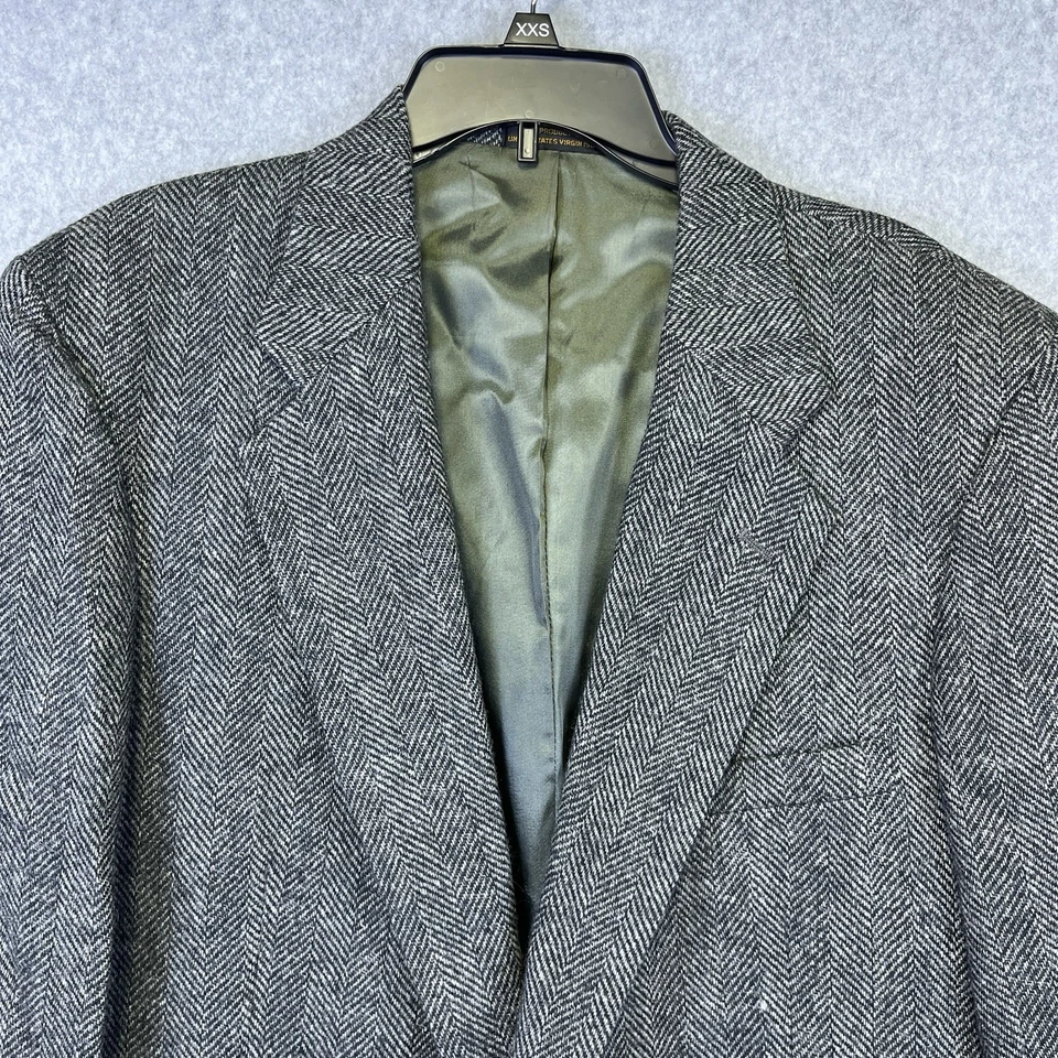 Blazer Barrington Para Hombre 44R Lana Gris Espiga Tweed Abrigo Deportivo EE. UU. De Colección Foto 2 de 4