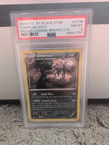 Umbreon Holo Cosmos PSA 8 2016 XY Black Star Promo #XY96