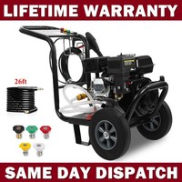 Heavy Duty 3500PSI Petrol Pressure Washer 240BAR 5 Nozzles Jet Washer High Power