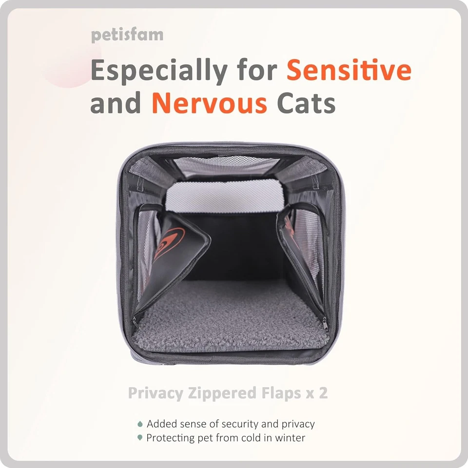 Lightweight Large Cat Carrier with Ventilation - Ideal for Travel and Vet Visits - Image 4 of 4