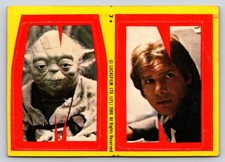 1980 Topps Star Wars: The Empire Strikes Back Yoda / Han Solo M N Sticker 7 VG
