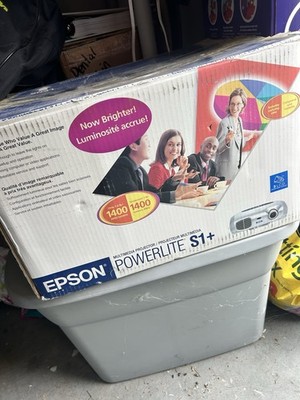 Epson PowerLite S1+ LCD Projector with CD, Cords, and Carrying Case