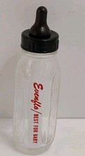 Vintage 1950s Evenflo Best for Baby Glass Doll Bottle w/ Nipple USA MCM Toy