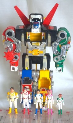 Free ship! Vintage 1984 Panosh Place Voltron 5 Lions with 5 Figures + helmet