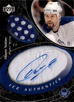 2003-04 Upper Deck Ice - Ice Authentics Owen Nolan  IA-ON (MEM/AU)