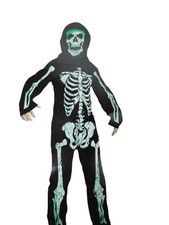 Fun World Boys S 6/7 Skeleton Phantom Jumpsuit Halloween Costume