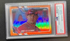 2021 Topps Chrome Mike Trout #27b Orange Refractor 25/25 Angels PSA 9