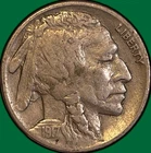 1917 Buffalo Nickel Choice Very Fine VF+ Coin #36238