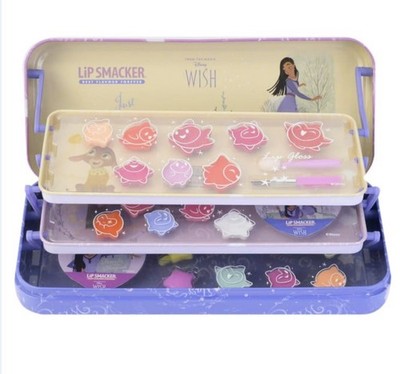 Wish Lip Smacker Kinder Make Up Dose Gloss glitzernde Lidschatten Makeover Box Geschenk