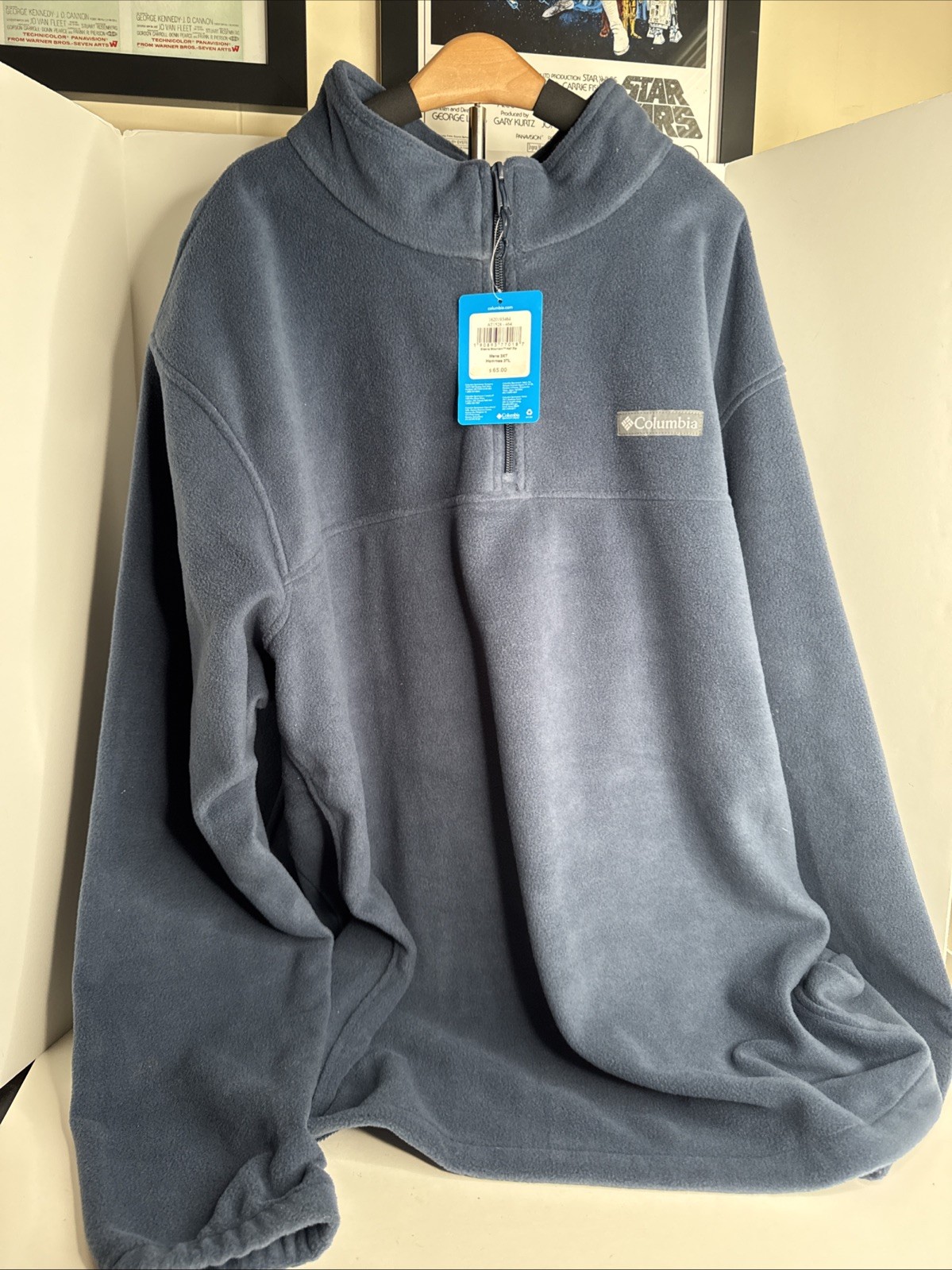 Columbia Steens Mountain Fleece Blue 1/2 Zip Pullover Jacket Mens 3XT NWT