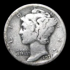 1921-D Mercury Dime Silver ---- Nice Detail RARE Coin ---- #KK608