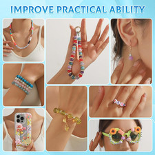 1400Pcs Letter Beads, 4X7 Mm Acrylic Alphabet Beads, Beads for Jewelry and Br...