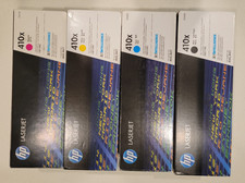 Genuine HP 410X Full CMYK High Yield Toner Set CF410X CF411X CF412X CF413X NIB