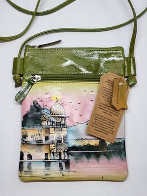 VIVID by SUKRITI | Traditional Jal Mahal Pattern | Hand Painted Genuine Leather 