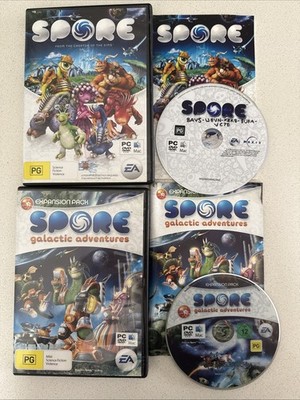 Spore Bundle (Base Game & Galactic Adventures) MAXIS - PC/Mac - Free Shipping!