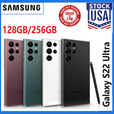 New Samsung Galaxy S22 Ultra 5G 128GB/ 256GB SM-S908U Factory Unlocked GSM CDMA