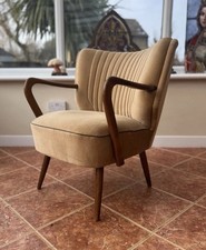 Single German mid century Cocktail armchairs Chair Good Condition. UK DEALER