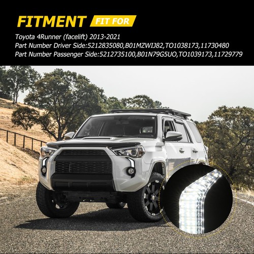 For Toyota 4Runner 2013-2021 LED Front Fog DRL Lamps&Turn Signal Lights Combo - Picture 8 of 12