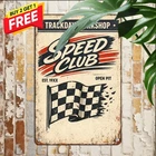 Vintage Automotive Garage Shop Metal Tin Sign Retro Racing Team Wall Plaque