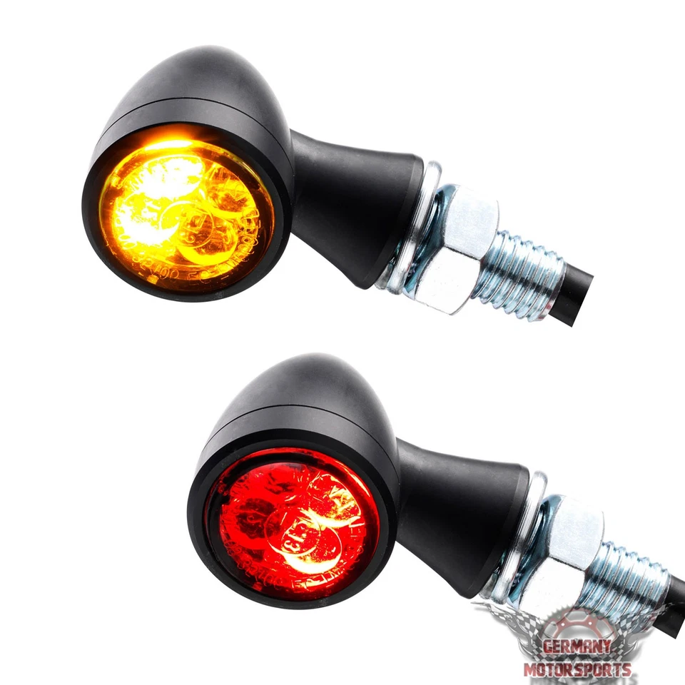 Led Mini Blinker 3in1 Rücklicht Bremslicht Dark schwarz getönt 12V e-geprüft - Bild 4 von 4