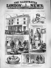 Original Old Antique Print 1883 Fenian Dynamite Plot Tynan Dalton Wilson Norman